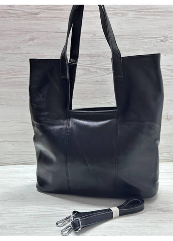 Сумка жіноча чорна із натуральної шкіри 2047 No Brand (368970116)