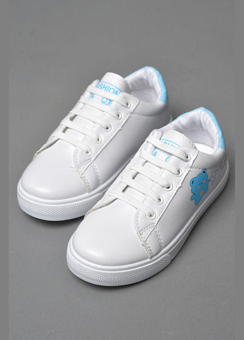 Білі осінні кросівки дитячі білого кольору на шнурівці Let's Shop
