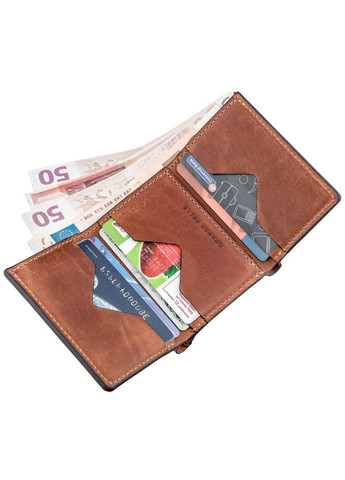 Портмоне унисекс с магнитом кожаное коричневое (sku_11205) No Brand (327819776)