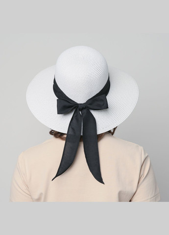 Шляпа со средними полями женская бумага белая COCO LuckyLOOK 842-978 (289478382)