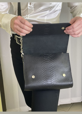 Женская сумка из натуральной кожи черная No Brand (346871798)