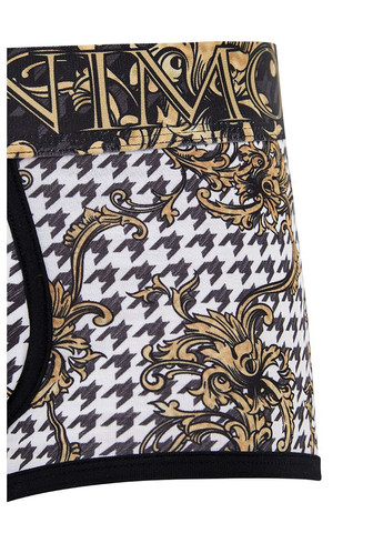 Трусы боксеры 1854b1 с роскошным узором белый мягкий и эластичный хлопок стильное комфортное белье премиум уровня Geronimo (370143938)