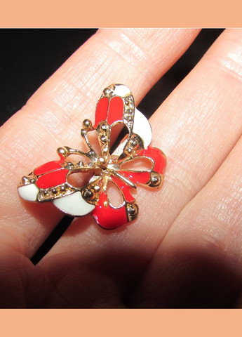 Червона ажурна брошка метелик, 5536 Fashion Jewelry (336949821)