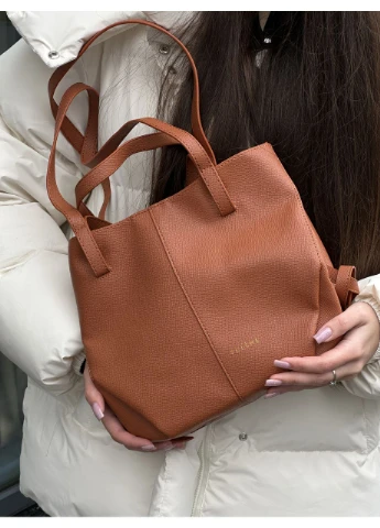Сумка жіноча Cyme Mini Edition Textured Camel No Brand (355342294)