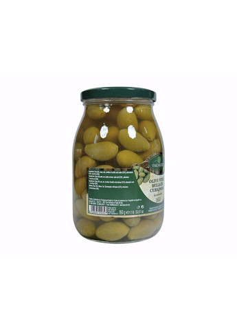 Оливки зеленые гиганты с костью e Olive Verdi Bella di Cerignola in Salamoia, 950 г Italcarciofi (369144640)