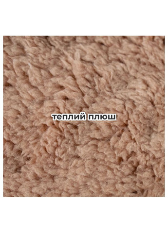 Зимова шапка плюшева з вушками ведмедика капюшон шарф з рукавичками для дитини коричневий капор мила пухнаста м'яка тепла 3в1 No Brand (365807166)