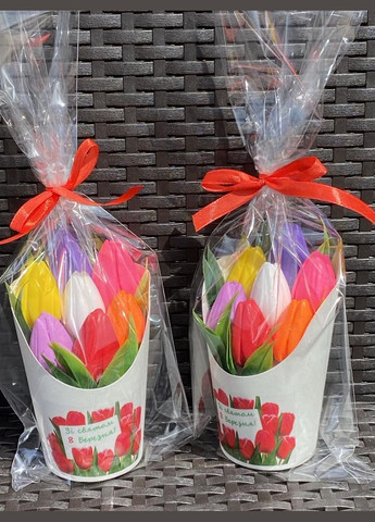 Мыльные тюльпаны Мыло ручной работы Мыльный букет тюльпанов No Brand (307364941)