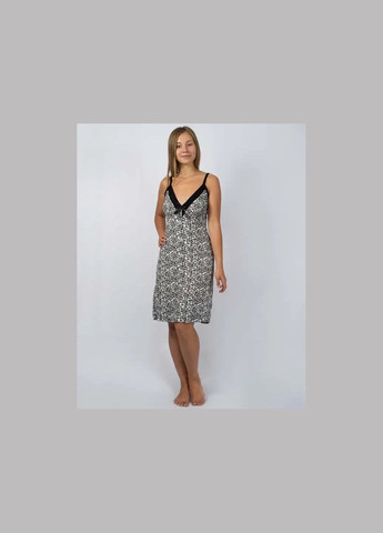 Серый летний женская ночная рубашка - 6210 s/m сарафан Lady Lingerie