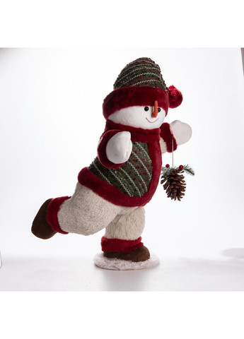 Новогодняя фигурка Снеговик с шишкой 40×33×74 (см) CR-4-13 No Brand (369478354)