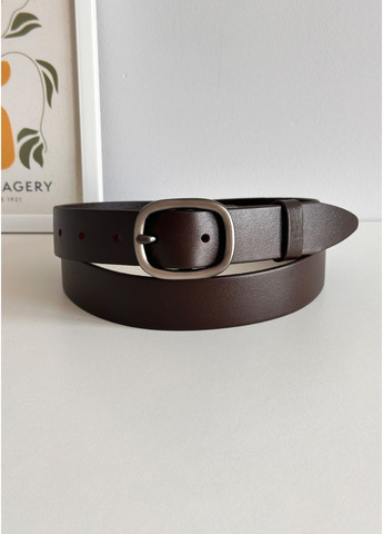 Ремінь жіночий із натуральної шкіри з овальною пряжкою JK (371773016)