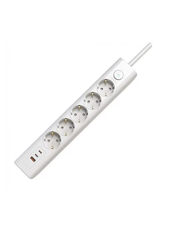 Удлинитель блочный (PP) 5 розеток 3м с выключателем и 2 Type-C + USB C-ES-1991 ELECTRUM (400426870)