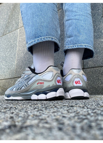 КРОССОВКИ ЖЕНСКИЕ ASICS GEL-NYC GREY АСИКС ГЕЛЬ НЮК No Brand серые демисезоны (368884858)