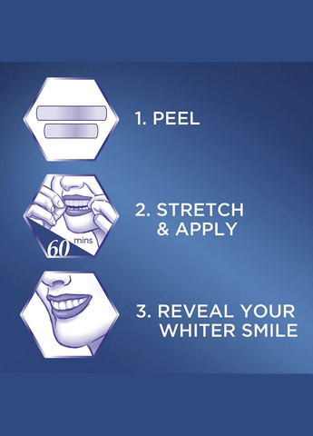 Набір для відбілювання зубів 3D WhiteStrips Supreme Bright 24 Levels Whiter Teeth Whitening 42 смужки Crest (280265816)