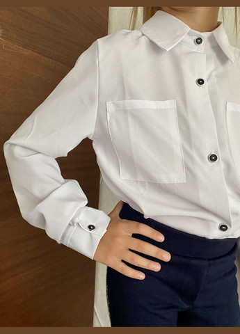 Белая блузка No Brand демисезонная