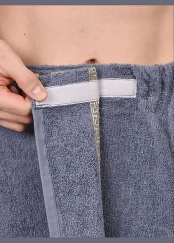 Банний набір для ванної з тапочками махра 70х150 Сірий (П4К-am-mahra-m-007) No Brand сірий