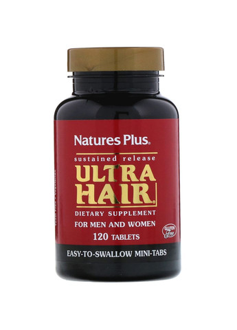 Потужний комплекс для здорового, густого та сильного волосся,, 120 таблеток Nature's Plus (364311099)
