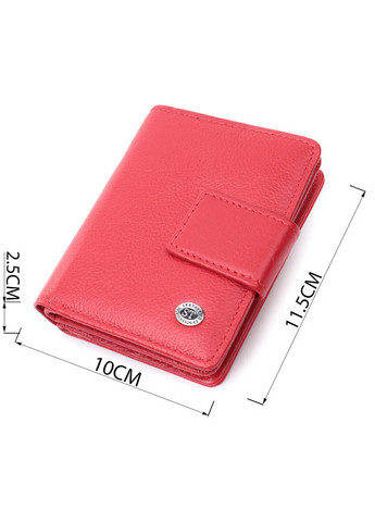 Женский кошелек с монетницей и отделением для карт из натуральной кожи красный (sku_22714) No Brand (328218580)