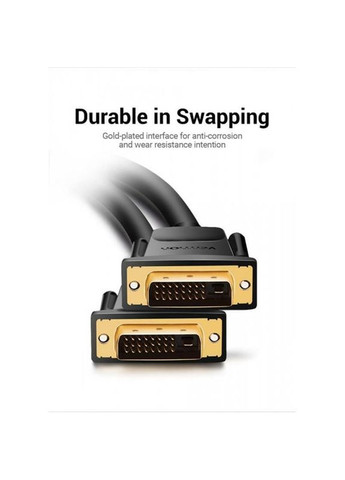 Кабель DVI(24+1) Male to Male Cable 1.5M Black (EAABG) (EAABG) Vention (372683942)