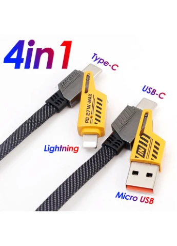 Кабель USB 3 в 1 65W (6972573336524) WUW X207 (381490797)