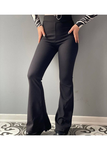 Черные демисезонные женские лосины на флисе No Brand