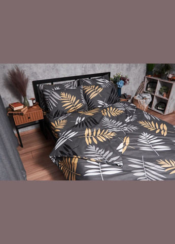 Комплект постельного белья Полисатин Premium полуторный евро 160х220 наволочки 2х70х70 (MS-820003767) Moon&Star fern (288043270)