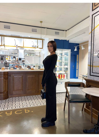 Черное праздничный платье термо с утеплением – стильное и теплое для осени/зимы 🔥 (замеры в описании) DK/DL Мода без кордонів однотонное