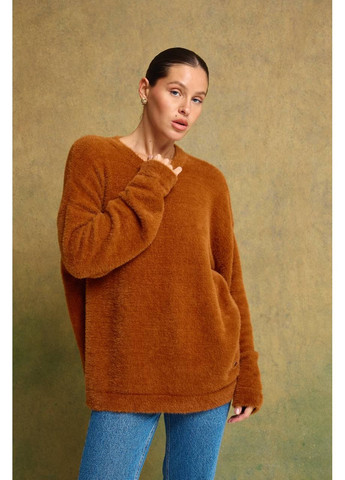 Коричневый демисезонный мягкий свитер — замер в описании GD/GL Модний простір