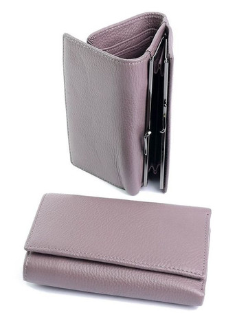 Жіночий шкіряний гаманець бузковий No Brand (292920402)