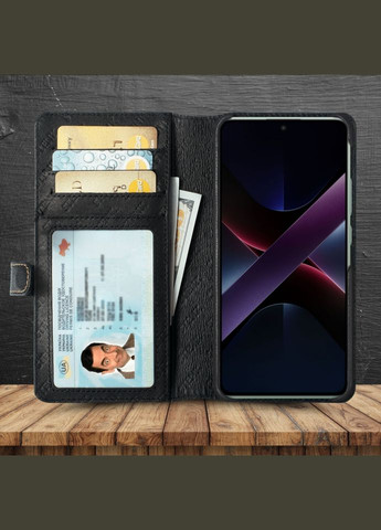 Чехолпортмоне Premium Wallet для Xiaomi Poco X7 Pro Чёрный (78340) Stenk (316651370)