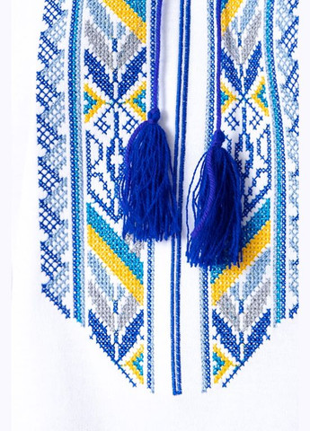 Голубая мужская вышиванка с длинным рукавом (p-760) Носи своє узор украинская символика (297467664)