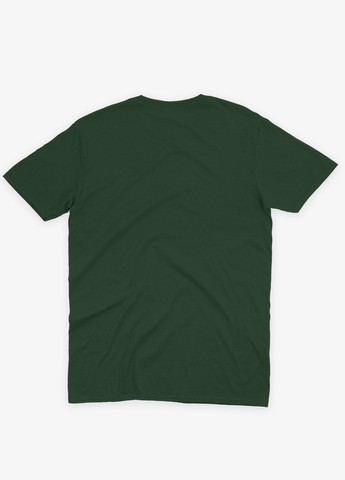 Темно-зеленая мужская футболка с патриотическим принтом (ts001-3-bog-005-1-073) Modno