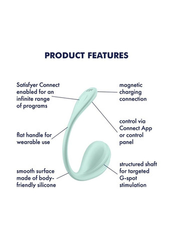 Смарт віброяйце Smooth Petal Connect App Mint Satisfyer (316252695)