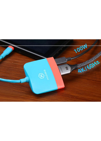 Type-C 3.1 — HDMI адаптер переходник HAGIBIS USB Hub для Steam Deck, Steam Deck Oled, White-Black Nintendo (369936520)