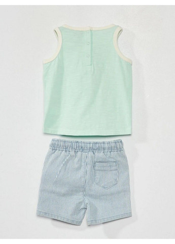 Бирюзовый летний комплект (футболка, шорты) Kiabi