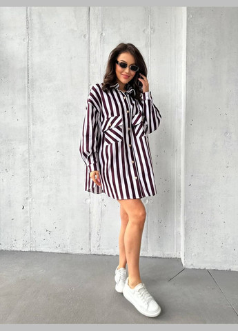 Червона повсякденний сукня DK/DL Мода без кордонів в смужку