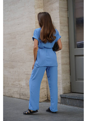 Костюм американский креп жатка брюки и рубашка с поясом Україна (348418428)