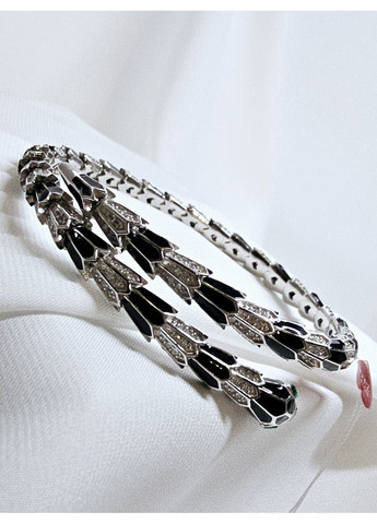 Срібний жіночий жорсткий браслет «Змія» NOVA 5259БЦ14 Zirka (356452459)