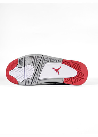 Черные зимние кроссовки зимние мужские и женские nike air jordan 4 winter black white red | найк аир джордан 4 черные белые красные с мехом No Brand