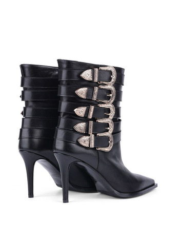 Осенние женские ботинки 2795 черная кожа Albano