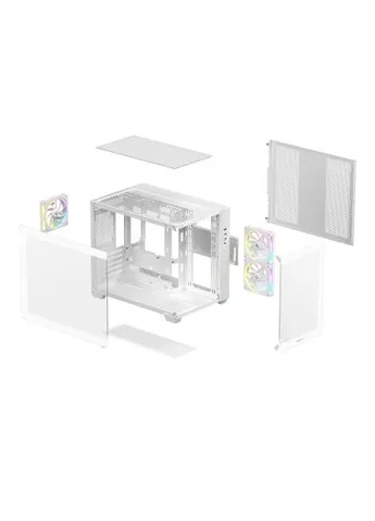 Корпус для ПК (R-CG330-WHNGM3-G) DeepCool CG330 3F White (384040286)
