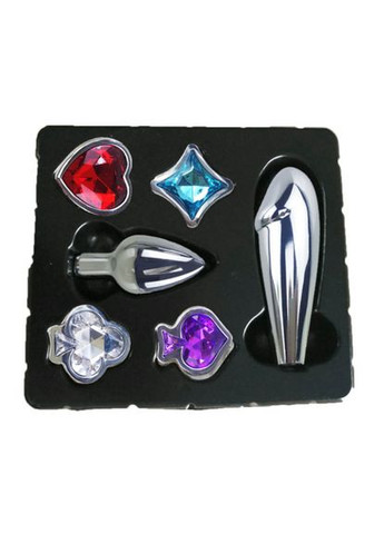 Набор Анальные пробки 6 штук Poker Star разные размеры No Brand (303896000)