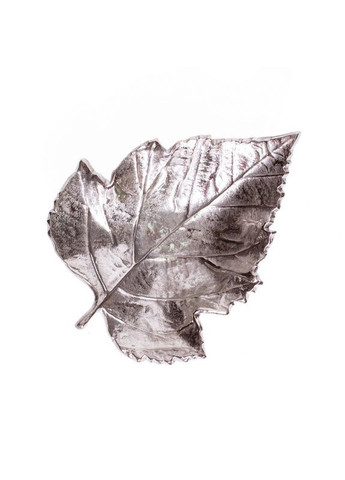 Блюдо алюминиевое серебряное Кленовый лист, 19х24х5см Home Decor (366065280)