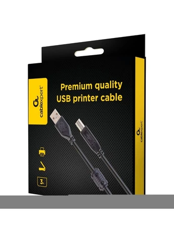 Кабель USB 2.0 AM/BM 3m Black (CCFB-USB2-AMBM-3M) [119098] Cablexpert (400901848)