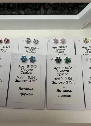 Сережки срібло 925 проба цвяшки Осло пусети заглушка силікон No Brand (327435348)