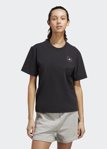 Черная всесезон футболка by stella mccartney truecasuals regular sportswear adidas