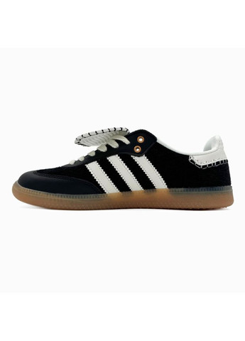 Черные демисезонные кроссовки мужские adidas samba wales bonner black white адидас самба No Brand