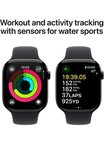 Смарт-годинник Watch Series 10 GPS + Cellular 46mm Natural Titanium Case w. Stone Grey Sport Band - M/L (MWYA3) Apple (391473058)