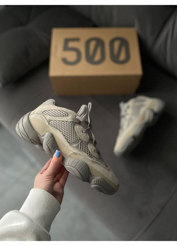 Сірі Осінні кросівки чоловічі adidas yeezy boost 500 grey адідас ізі буст No Brand