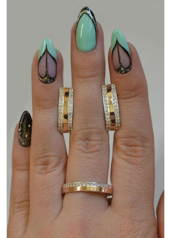 Комплект серебряный с золотом Silver Style (367268397)