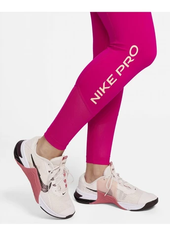 Розовые леггинсы pro mid-rise full-length leggings pink fb5687-615 Nike
